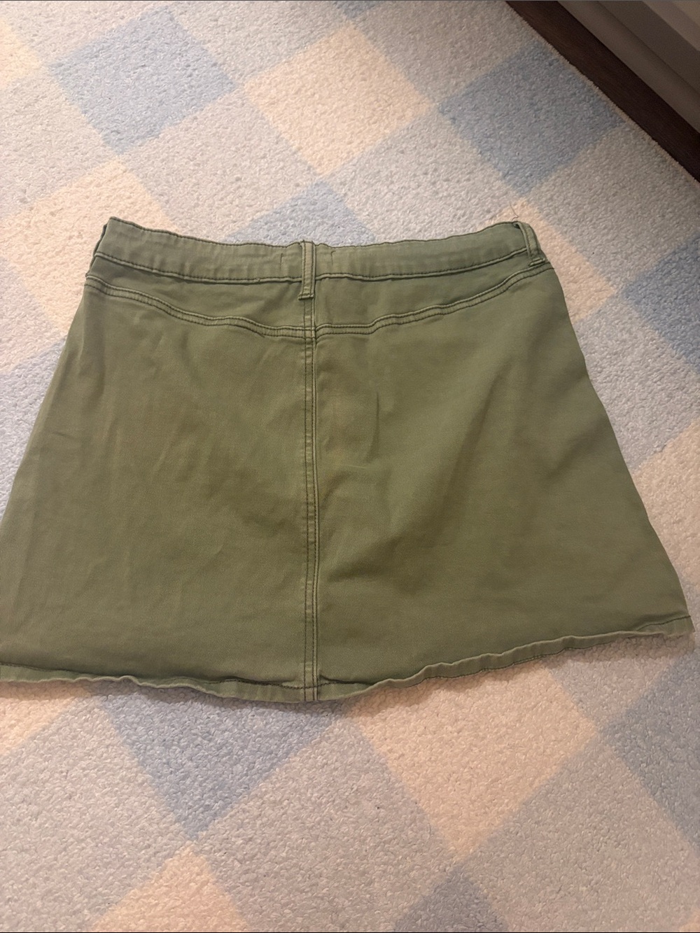 Altar’d State olive green skirt medium Festival Skirt Mini Skirt Military Style - Picture 3 of 3